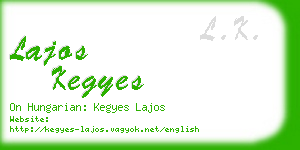 lajos kegyes business card